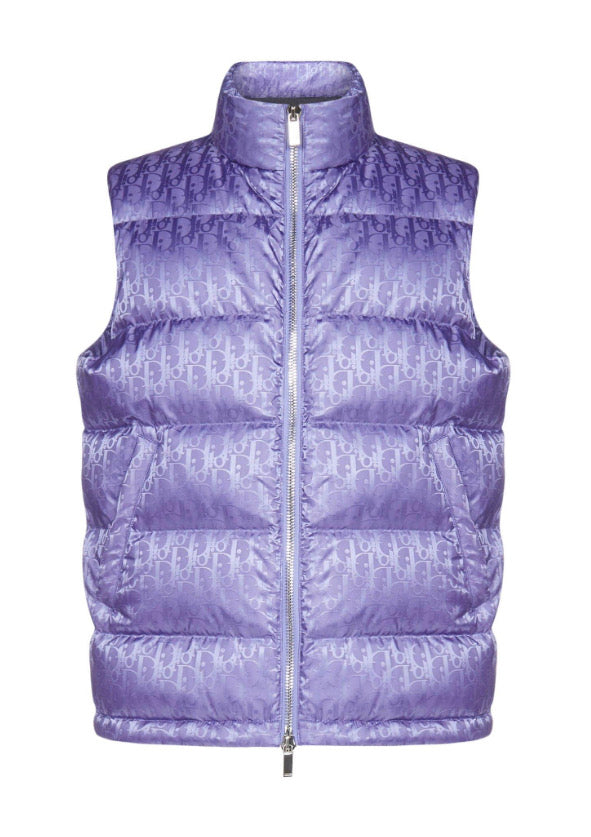 Dior Oblique Puffer Gilet Purple