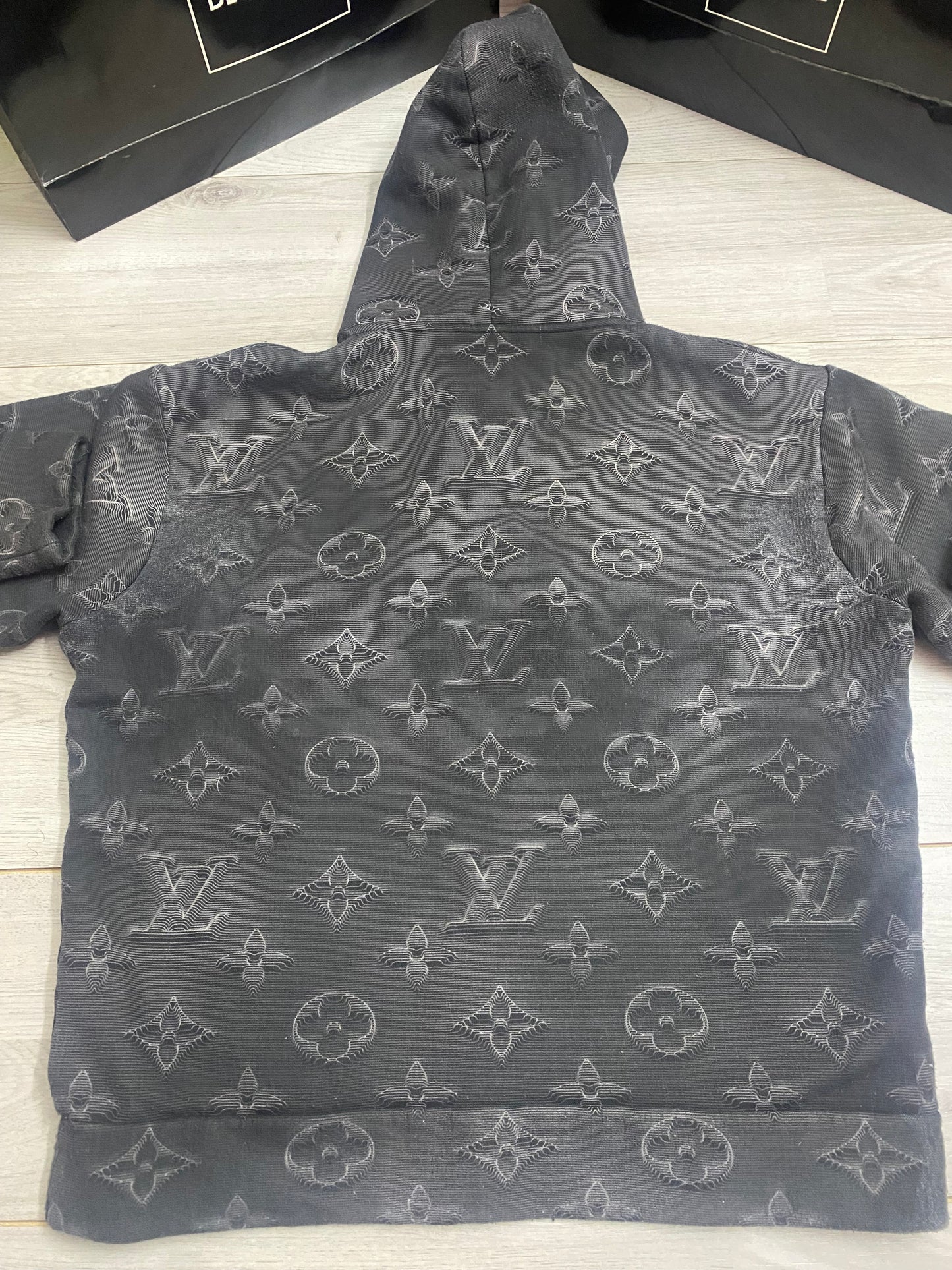 Louis Vuitton 2054 Monogram Print Hoodie Black