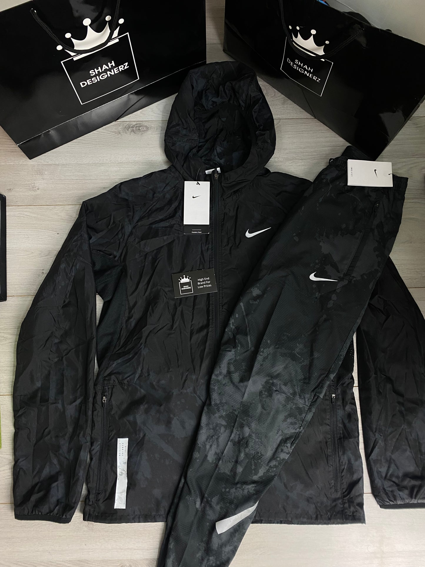 Nike Splash Tracksuit Black