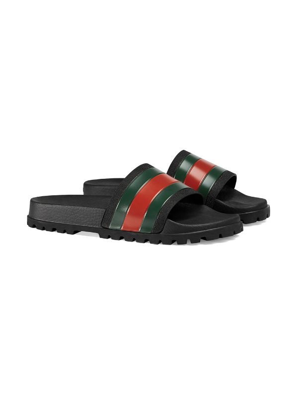 Gucci Web Sliders Black