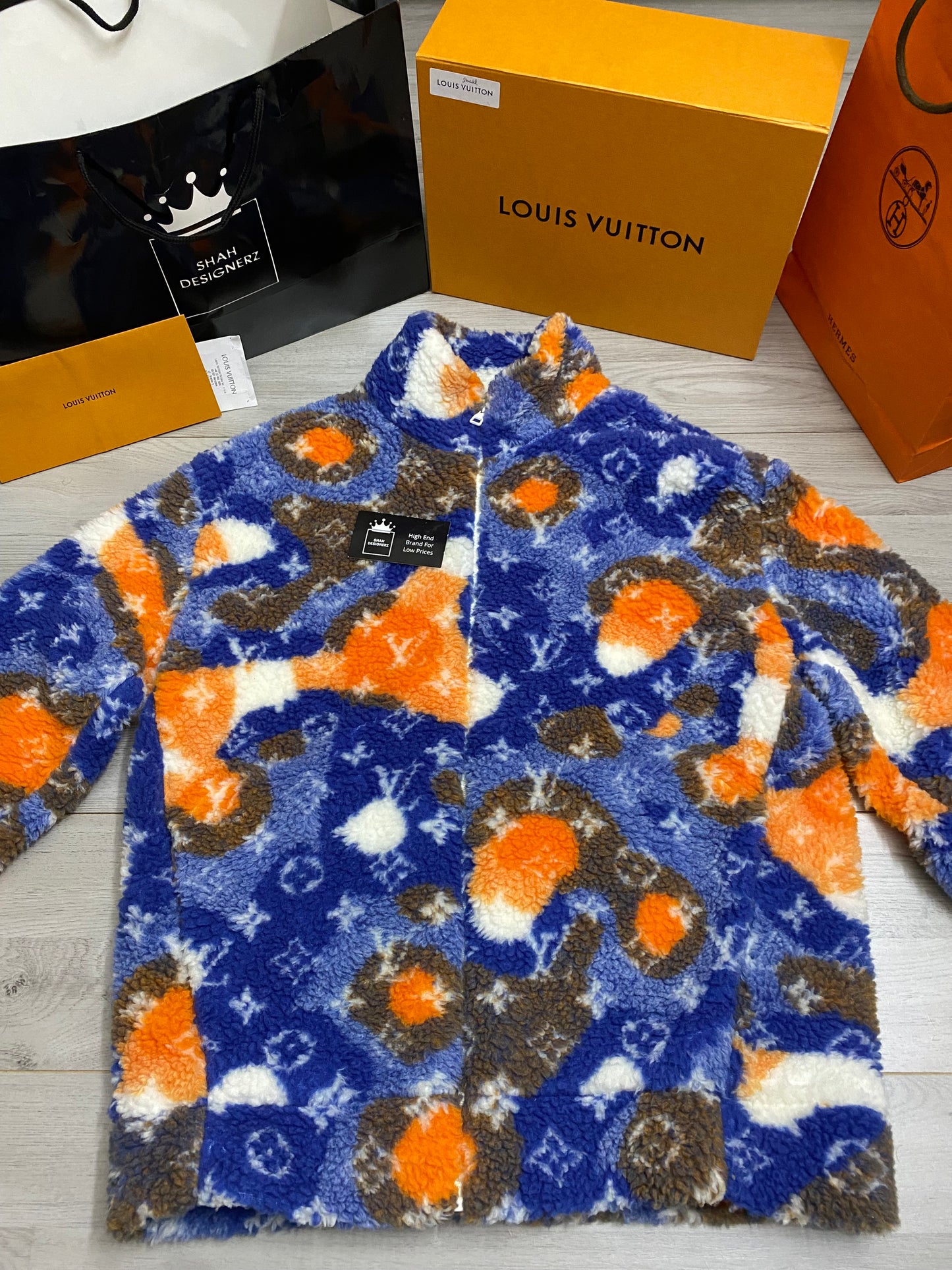 Louis Vuitton Camo Monogram Zip Up Fleece