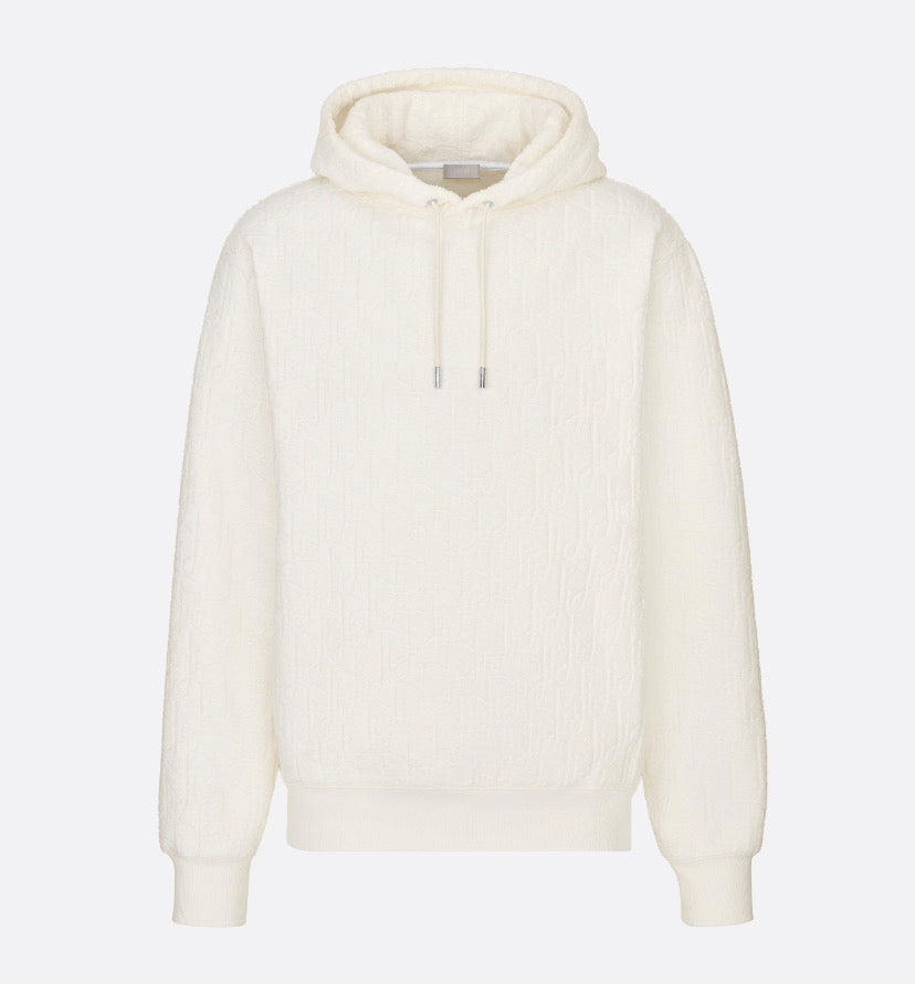 Dior Oblique Towel Hoodie White