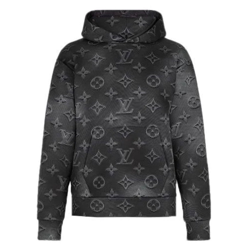 Louis Vuitton 2054 Monogram Print Hoodie Black