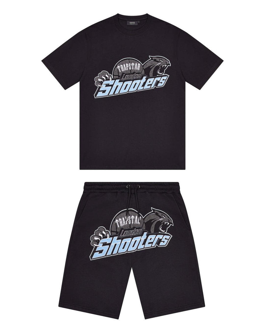 Trapstar Shooters Short Set Black/Blue