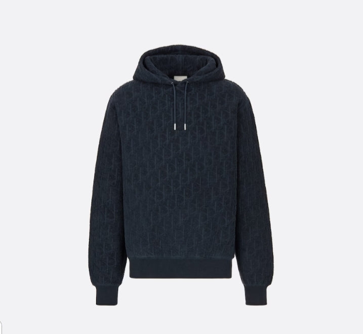 Dior Oblique Towel Hoodie Navy